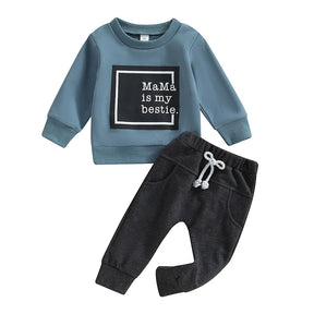 Conjunto Infantil Casual Meninos Outono e Inverno Mama is my Bestie